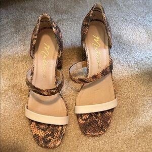 Matisse Valencia Snake Print Heels